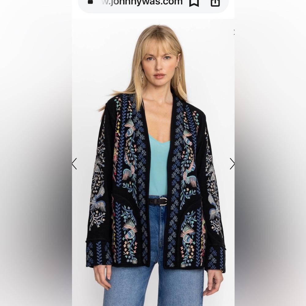 Johnny Was Voletta Cardigan size medium
